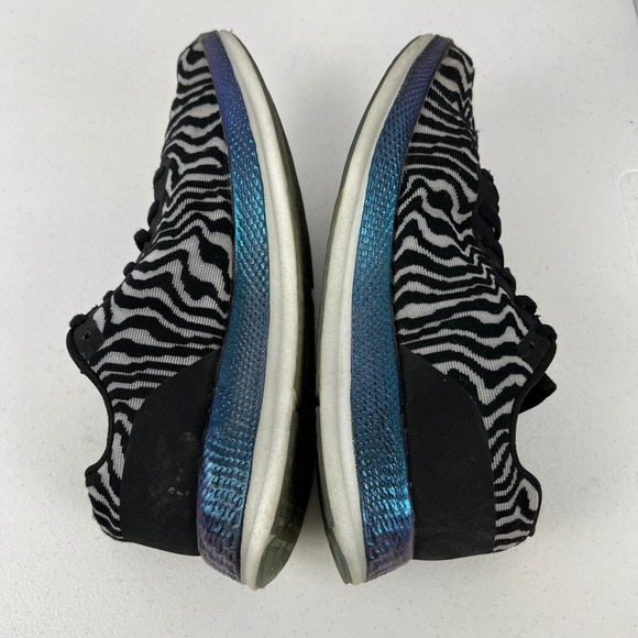 Skechers Go Run Razor 3 Cloak Running Shoes Womens 6 Black Zebra Lace Up Low Top - Picture 10 of 16